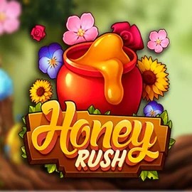 Honey Rush slot logo by Play'n GO at Wild Robin Casino