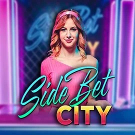 Side Bet City slot visual from Evolution available on wildrobinn.com.pl