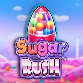 Sugar Rush online game logo by Pragmatic Play on wildrobinn.com.pl